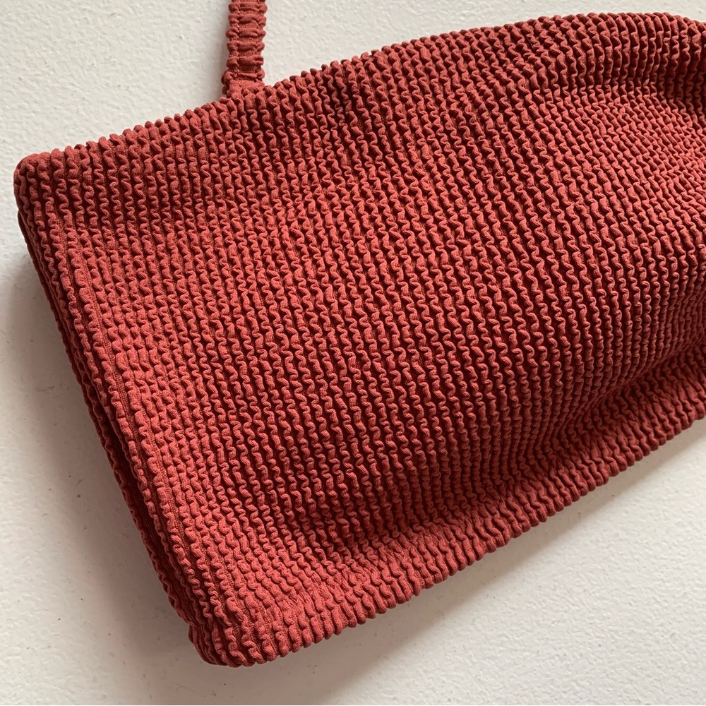 J Crew Size 2X Textured Convertible Scrunchie Sweetheart Bikini Top NWT - Picture 5 of 17